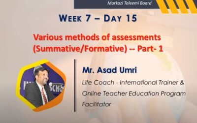 Online Teacher Education Program | Various Methods of Assessments Part 1 | Mr. Asad Umri