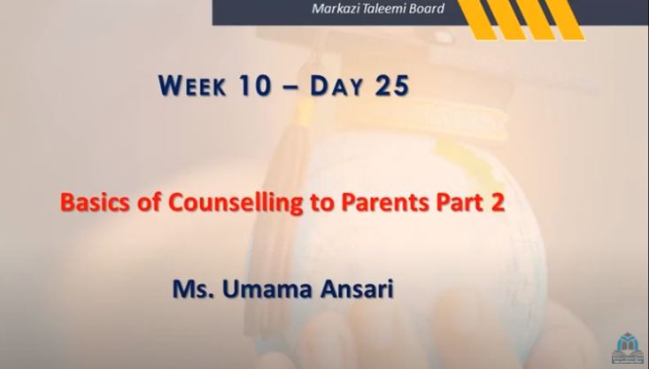 Online Teacher Education Program | Basics of Counselling to Parents Part 2 | Ms. Umama Ansari