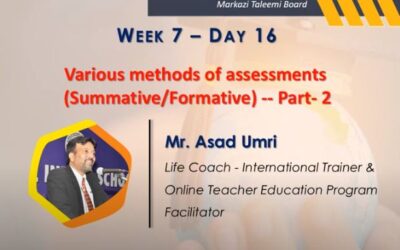 Online Teacher Education Program | Various Methods of Assessments Part 2 | Mr. Asad Umri